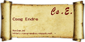 Csog Endre névjegykártya
