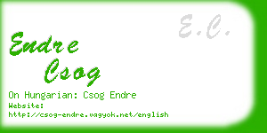 endre csog business card